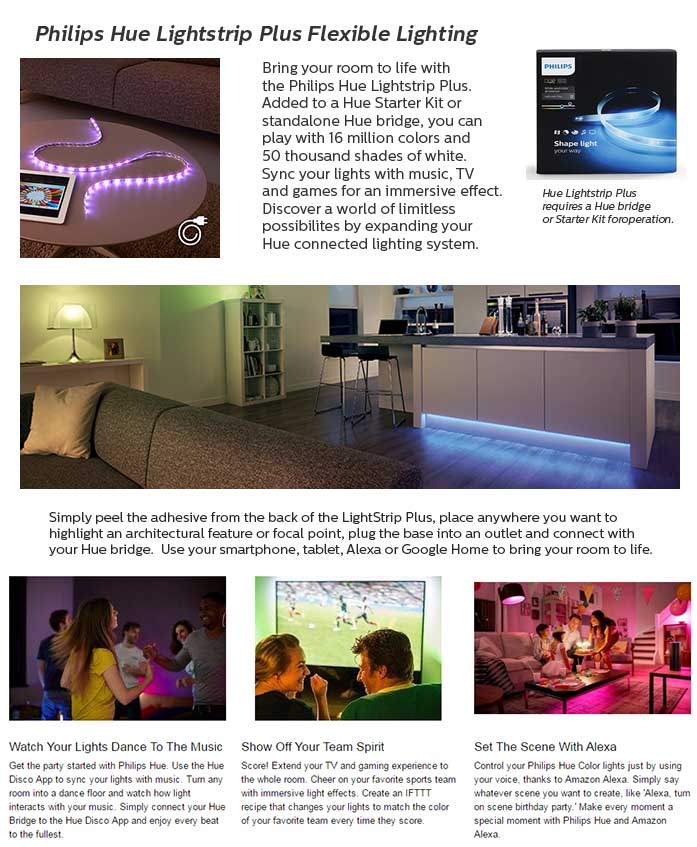 Philips Hue 16.4 ft. LED White and Color Ambiance Under Light